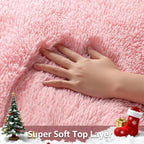 Ophanie Pink Area Rugs for Bedroom Girls, 5x8 Kids Fluffy Fuzzy Furry Shag - Image 2