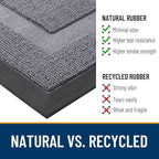 OLANLY Half Circle Door Mat Indoor Outdoor Entrance Welcome, Waterproof - Image 3
