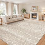 Miukiki 8x10 Area Rug for Living Room Moroccan Washable Rugs Non Slip Indoor by Miukiki
