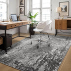 Entrance Rugs Indoor 3x5 Black Entry Rug Washable Abstract Black Small Area Rug - Image 5