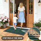 OLANLY Front Door Mat Outside Entrance 47x23, Heavy Duty Sturdy Natural Rubber - Image 6