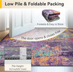 RELEANY Washable Area Rugs 9'x12' Non-Slip Modern Abstract Soft - Image 6