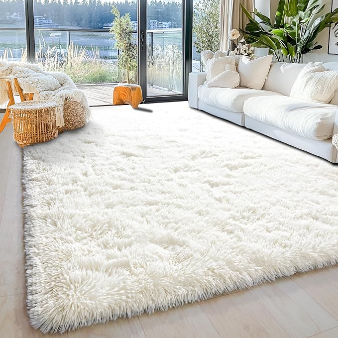 5x7ft Fluffy Fuzzy Area Rug for Living Room Bedroom, Ultra Soft Rugs for Living - Image 7