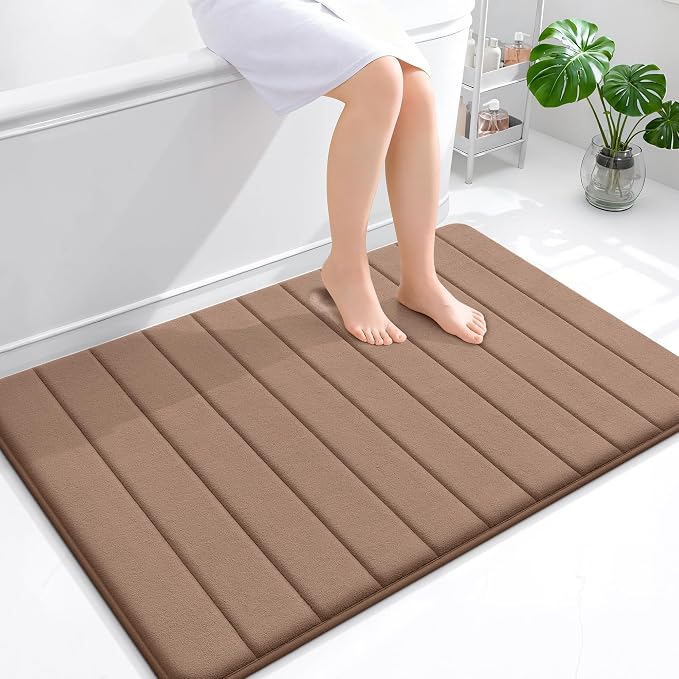 OLANLY Memory Foam Bath Mat 44x32, Super Soft Absorbent Bathroom Rugs, Quick Dry by OLANLY