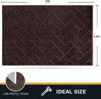 PURRUGS Easy Care Area Rug 4.5ft x 7ft, Non-Slip Machine Washable Entry Rug - Image 2