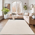 Pauwer 6x9 Washable Area Rugs for Living Room Modern Beige Solid Color Soft - Image 7