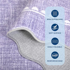GarveeHome Scalloped Bow Rug for Kitchen Floor, Solid Purple Rug for Dorm - Image 6