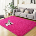 qulint Hot Pink Rugs for Bedroom Girls, 3x5 Area Rug Fluffy Shaggy Kids Rug by QULINT