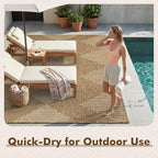 MontVoo-Outdoor Rug Carpet Patio Rug 6x9 ft Polypropylene Indoor Outdoor Rugs - Image 7