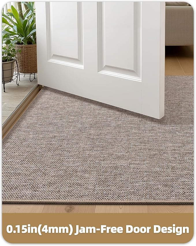 Color&Geometry Ultra Thin Indoor Door Mat 24"x36", Non Slip Rubber Backed Dirt - Image 3