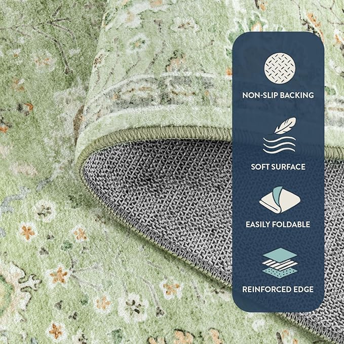 Lahome Flavie 5x7 Sage Green Rugs - Image 4