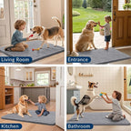 Smiry Dog Door Mat for Muddy Paws 54x24, Absorbent Dirt Trapper, Non-Slip - Image 7
