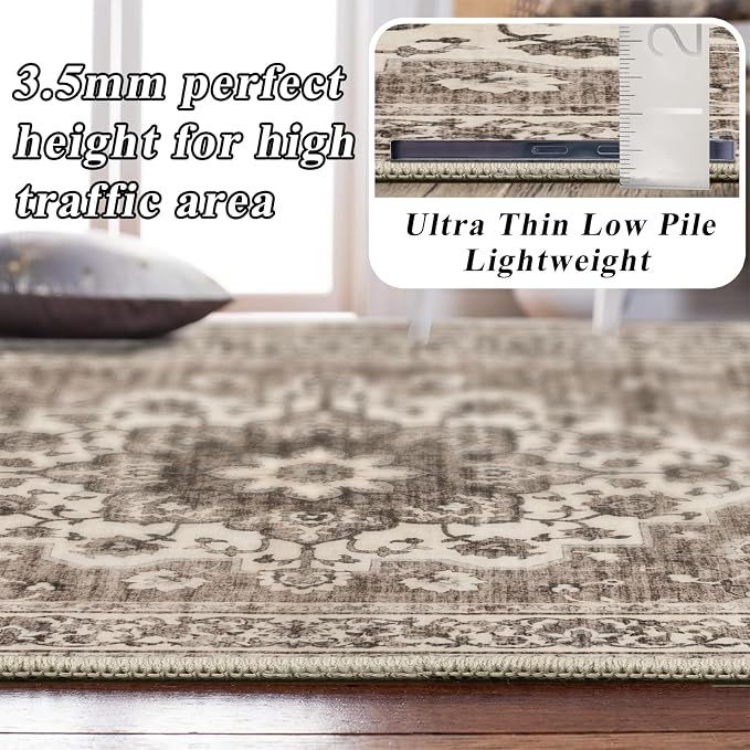 TOPRUUG Washable Oriental Area Rug - Image 4