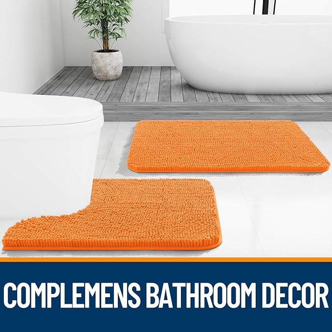 OLANLY Large Bathroom Rugs 50x30, Extra Soft Absorbent Chenille Bath Rugs - Image 7
