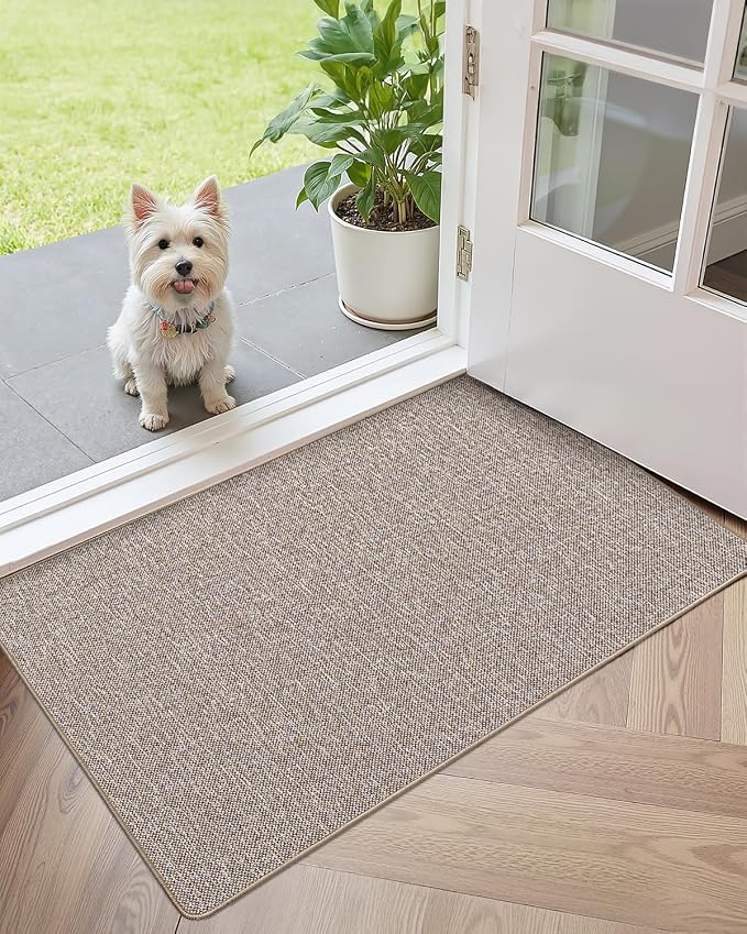 Color&Geometry Ultra Thin Indoor Door Mat 24"x36", Non Slip Rubber Backed Dirt - Image 9