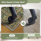 36"x48" Office Chair Mat for Hardwood Tile Floor, Under Desk Carpet Protector - Image 5
