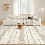 Nakagishi 9x12 Area Rug Living Room: Washable Boho Large Neutral Modern Soft - Image 4