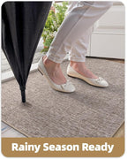 Color&Geometry Ultra Thin Indoor Door Mat 24"x36", Non Slip Rubber Backed Dirt - Image 7