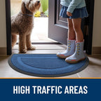 OLANLY Half Circle Door Mat Indoor Outdoor Entrance Welcome, Waterproof - Image 6