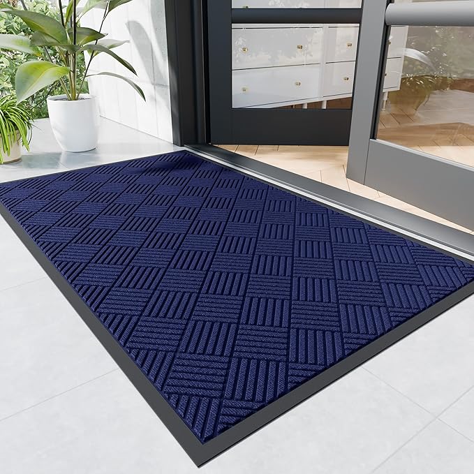 Durable Indoor Outdoor Door Mat, Non-Slip Backing, Stain and Fade Resistant by NatureiFrontDoorMat