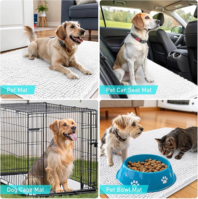 OLANLY Dog Door Mat for Muddy Paws 59x35, Absorbs Moisture and Dirt, Absorbent - Image 7