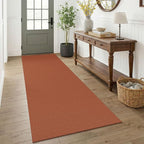 KOZYFLY Orange 3x7 Washable Kitchen Runner Rug, Non Slip Wide Runners by KOZYFLY