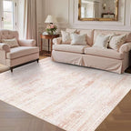 Latte&Fog 5x7 Washable Pink Rug - Image 2
