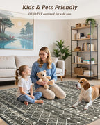 Miukiki 5x7 Area Rug for Living Room Moroccan Washable Rugs Non Slip Indoor - Image 6