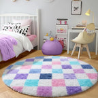 KICMOR Purple Rainbow Round Rug - Image 5