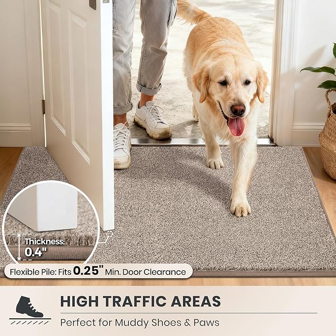 PURRUGS Easy Care Area Rug 4ft x 6ft, Non-Slip Machine Washable Entryway Rug - Image 6