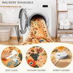 RELEANY Floral 4x6 Area Rugs Washable Print Boho Cute Carpet Non Slip Flower - Image 4