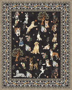 Black Living Room Rugs, Dogs Area Rugs 5x7 - Image 2