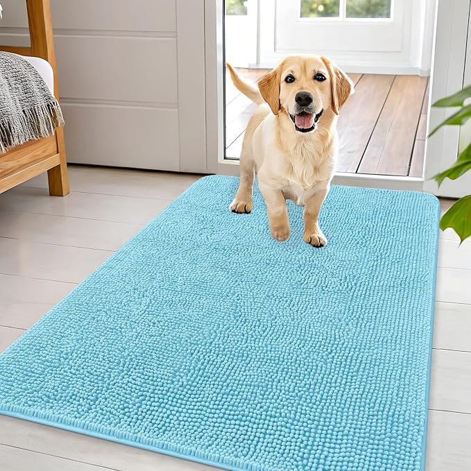 OLANLY Dog Door Mat for Muddy Paws 44x32, Absorbs Moisture and Dirt, Absorbent by OLANLY
