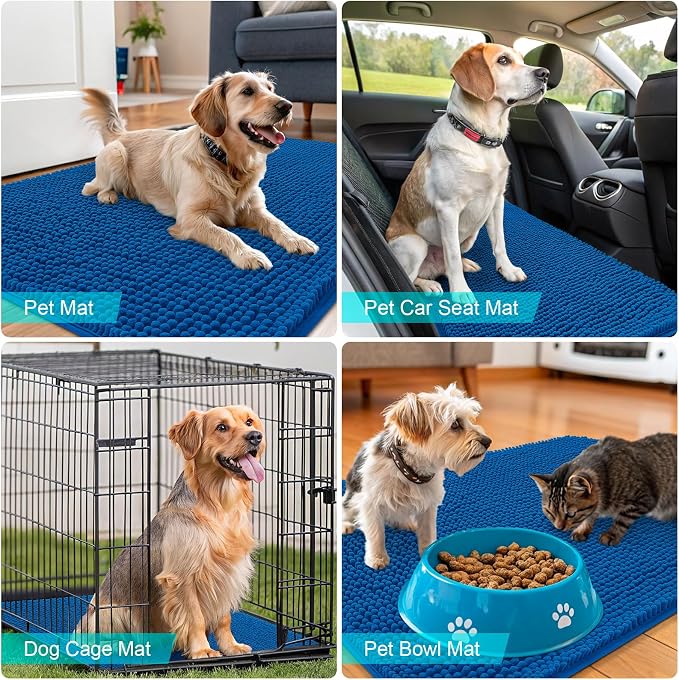 OLANLY Dog Door Mat for Muddy Paws 50x30, Absorbs Moisture and Dirt, Absorbent - Image 7