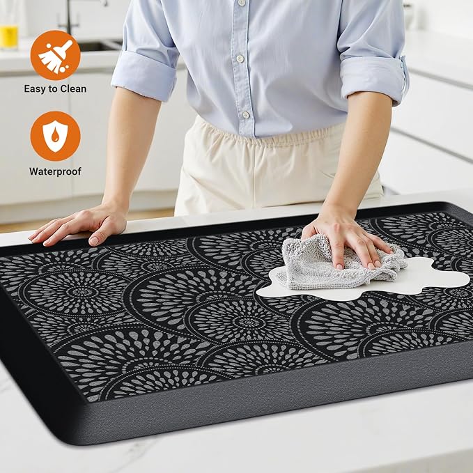 Mattitude 4/5 Inch Kitchen Mat, 17.3x59in Heavy Duty Ergonomic Comfort Foam - Image 3