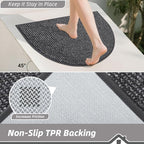 BEQHAUSE Dirt Trapper Door Mat 32" x 48" Half Circle Non-Slip Washable Doormats - Image 4