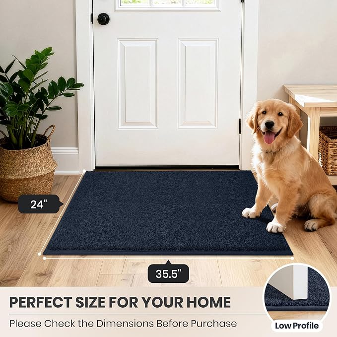 PURRUGS Dirt Trapping Door Mat 24" x 35.5", Non-Slip Machine Washable Entryway - Image 8