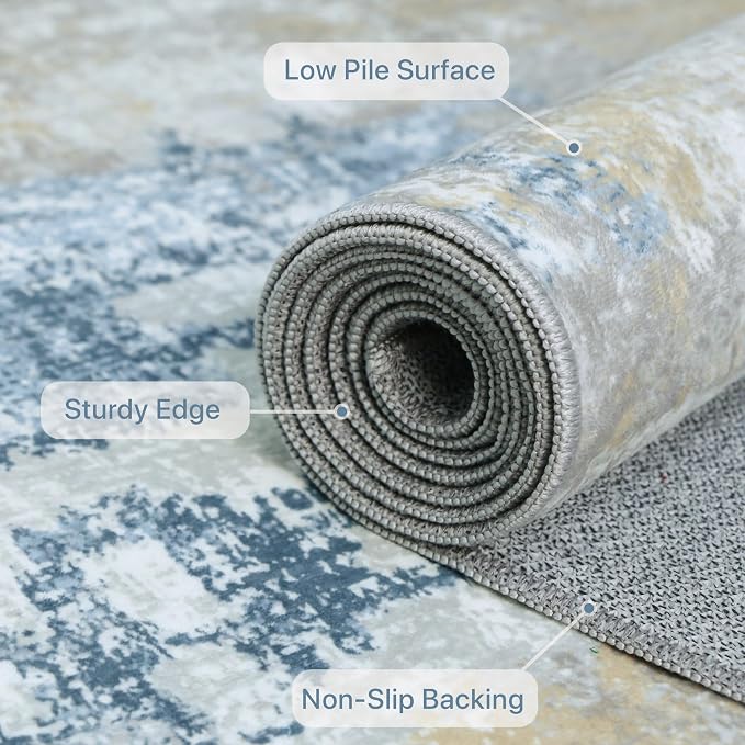 BEIMO Area Rugs 6x9 for Living Room Bedroom, Modern Abstract Machine Washable - Image 8