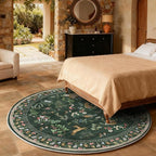 Washable Round Rugs for Bedroom 4ft: Living Room Rug Stain Resistant Non Slip - Image 6