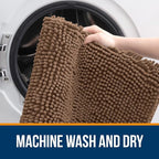 OLANLY Bathroom Runner Rugs 47x20, Extra Soft Absorbent Chenille Bath Rugs - Image 5
