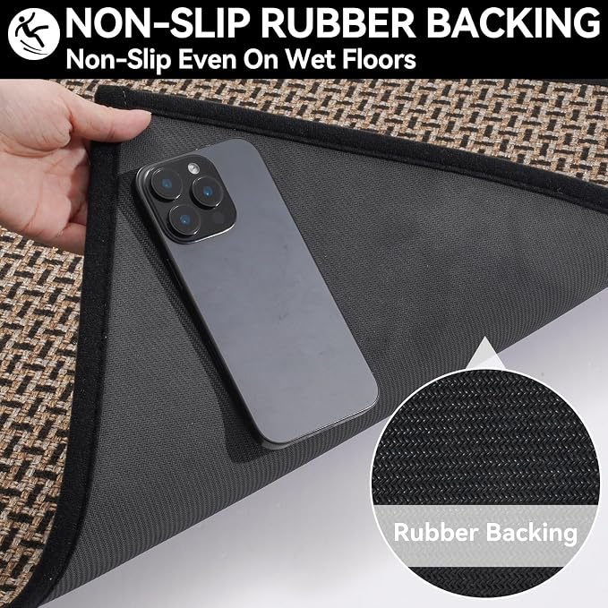 Indoor Door Mat Dirt 36x60 Resistant and Absorbent, Non-Slip Rubber Backing - Image 6