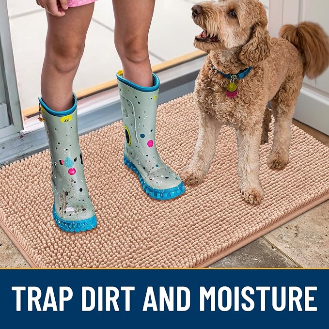 Smiry Dog Door Mat for Muddy Paws 70x24, Absorbent Dirt Trapper, Non-Slip - Image 3