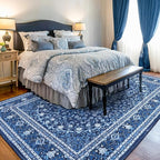 Lessymo Washable Area Rugs 6x9- Boho Area Rug Low Pile by Lessymo