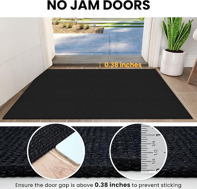 IOHOUZE Washable Runner Rug 3x8 Non Slip Rubber Backed Wide Hallway Runner - Image 3