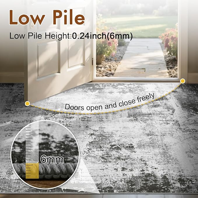 8x10 Ft Large Area Rugs for Living Room, Soft Non-Slip Washable Rugs Modern - Image 8