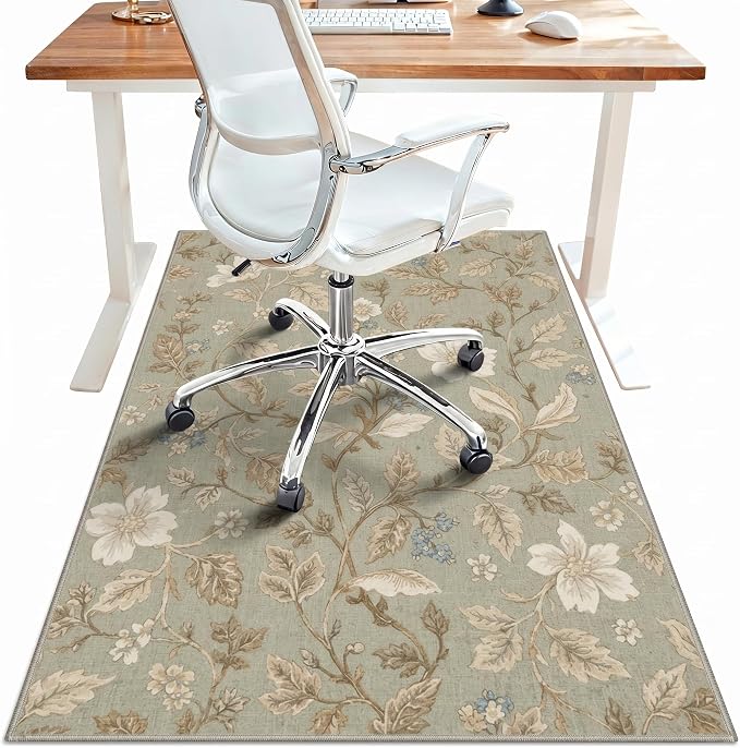 36"x48" Office Chair Mat for Hardwood Tile Floor, Under Desk Carpet Protector by BESBLEE