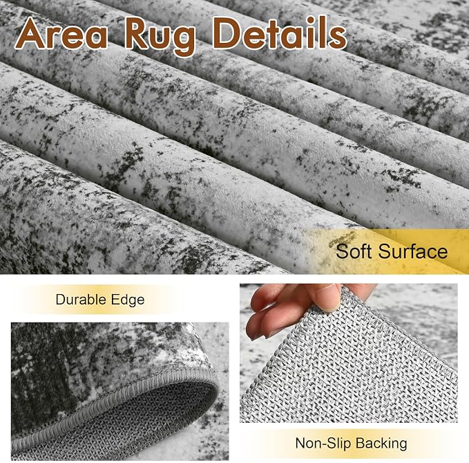 8x10 Ft Large Area Rugs for Living Room, Soft Non-Slip Washable Rugs Modern - Image 6