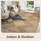 MontVoo-Outdoor Rug Carpet Patio Rug 6x9 ft Polypropylene Indoor Outdoor Rugs - Image 5