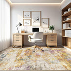 5x8 Area Rug Living Room: Machine Washable Large Abstract Modern Soft Rug Stain - Image 8