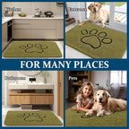 OLANLY Dog Door Mat for Muddy Paws 36x24, Paw Print Design, Absorbs Moisture - Image 8